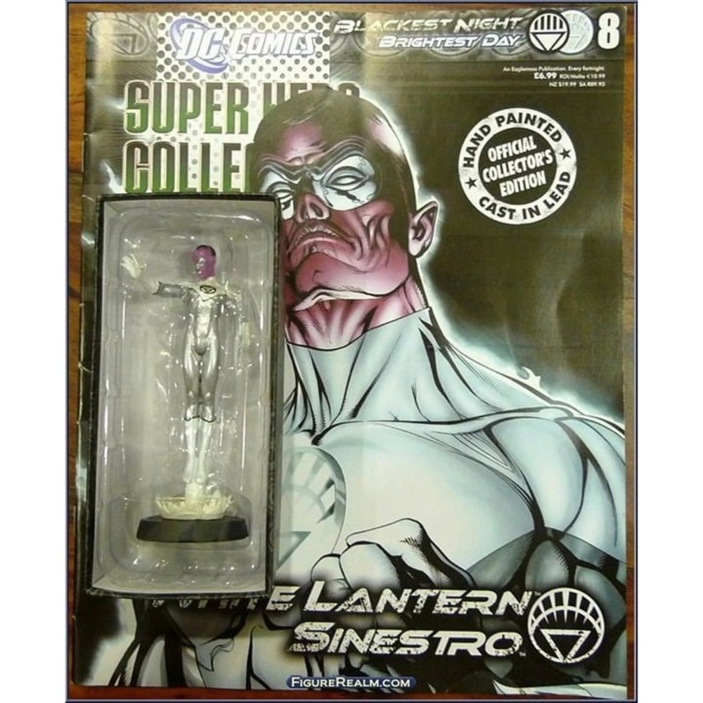 Eaglemoss 1:16 DC Comics Super Hero Fig w/Book: White Lantern Sinestro #8‎